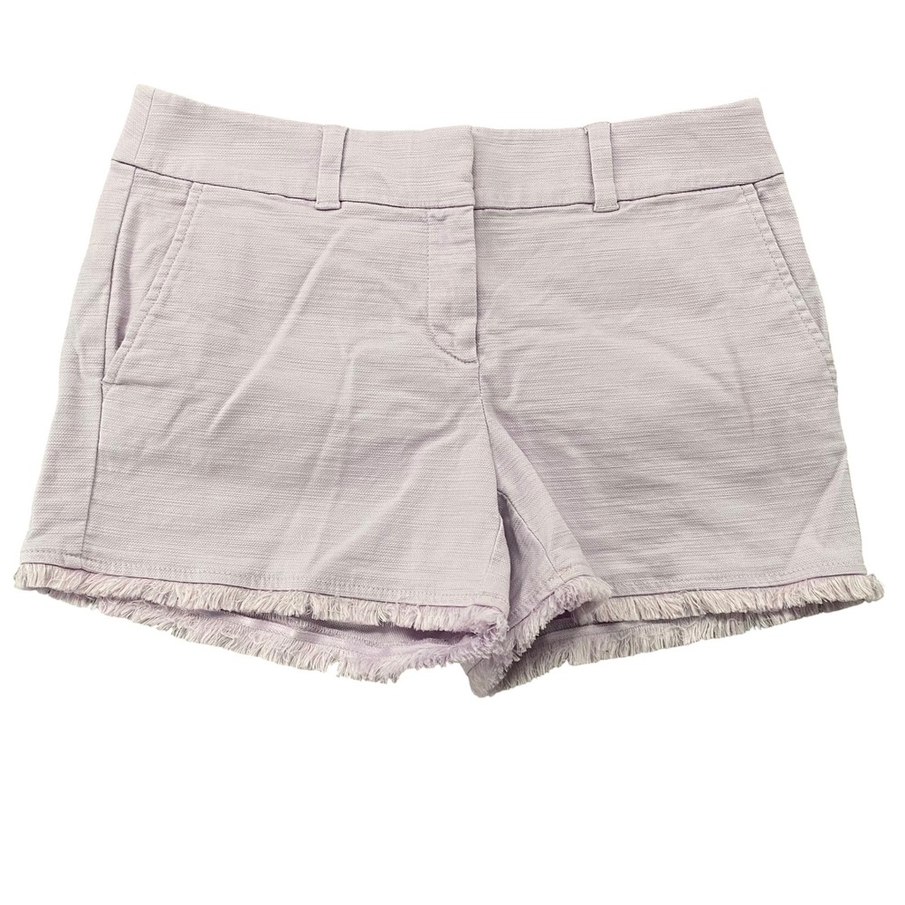 Loft Outlet Womens Lavender Purple Textured Fringe Hem 4 Inch Shorts Size 2 - Picture 7 of 8